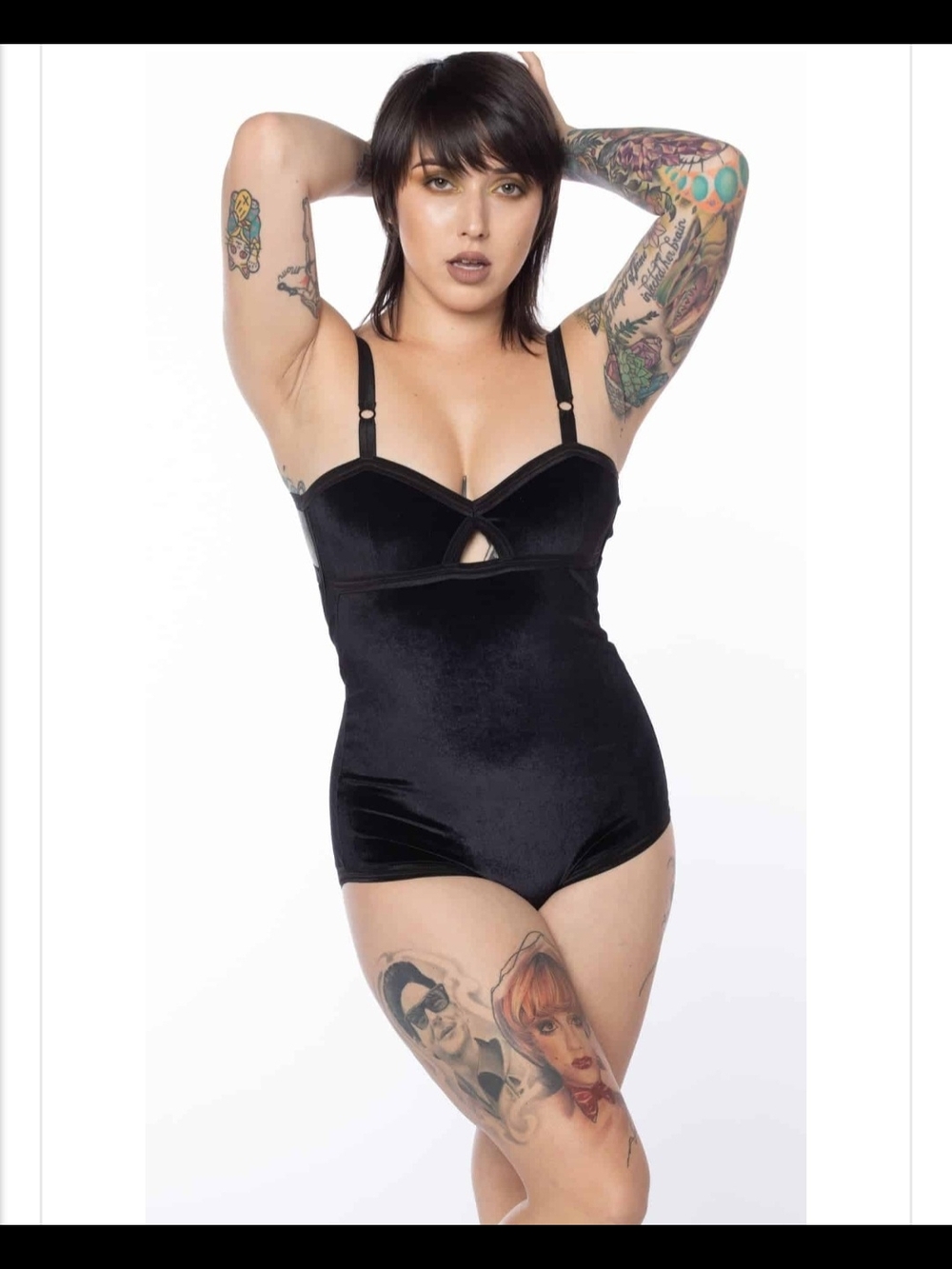 Solstice Black Velvet Shaping Bodysuit